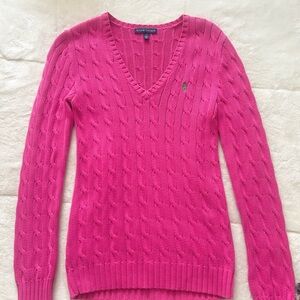 Pink Polo Ralph Lauren V-Neck Sweater